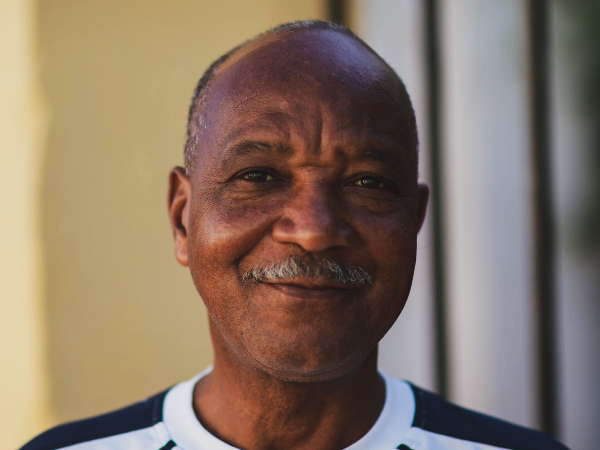 A man smiling