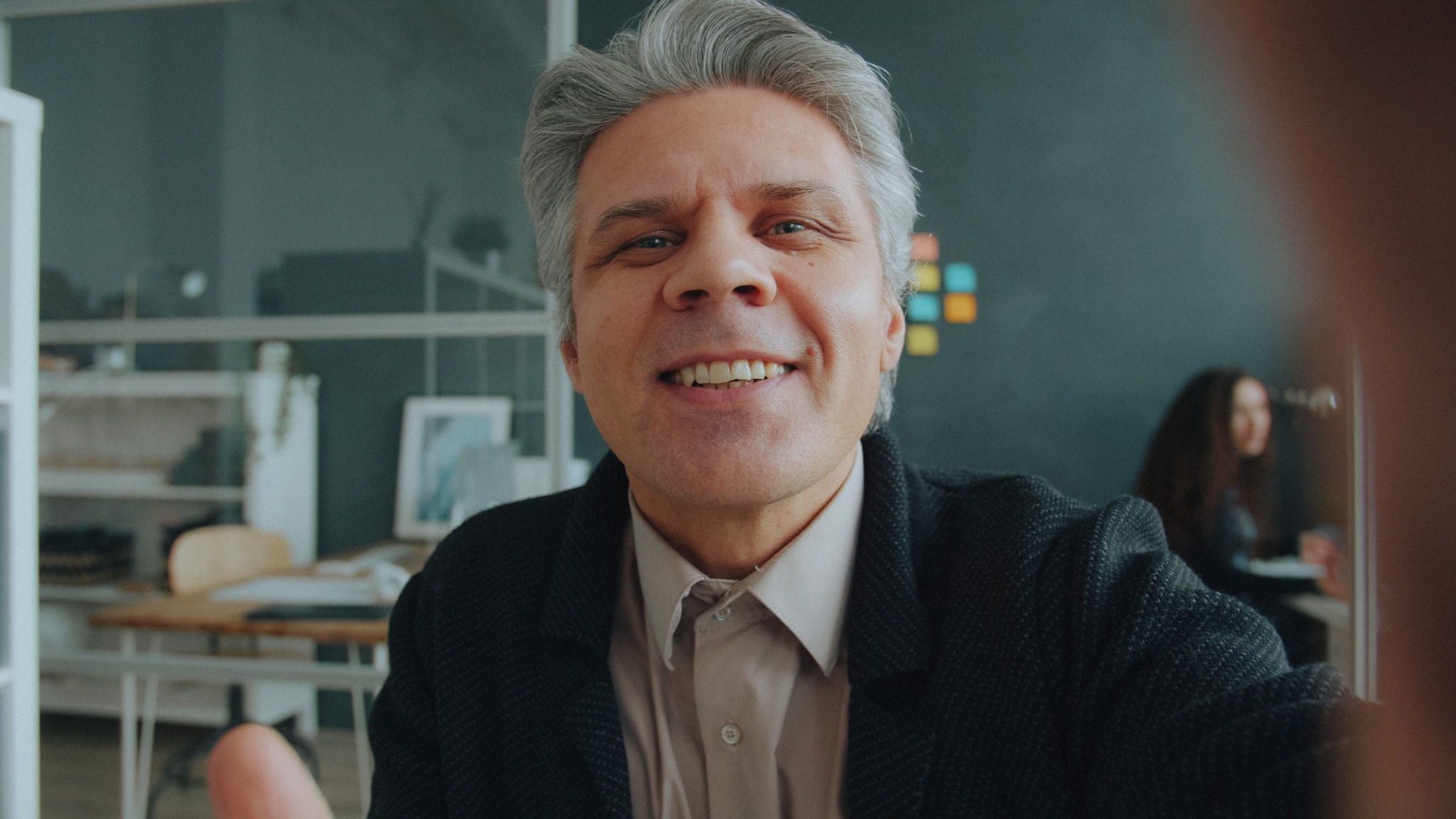 A man smiling